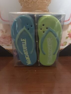 Margaritaville Blue and Lime Flip-Flop Salt & Pepper Shakers